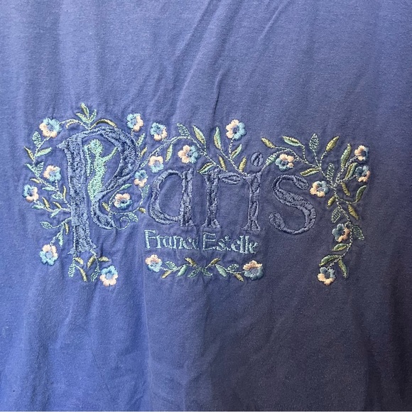 Vintage Paris Embroidered Tee - Picture 3 of 3